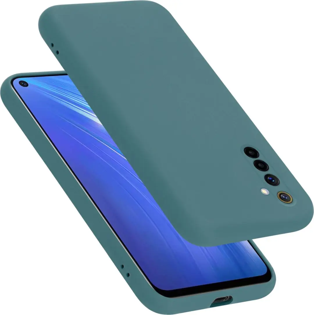 Cadorabo Hoesje geschikt voor Realme 6 4G / 6s in LIQUID GROEN