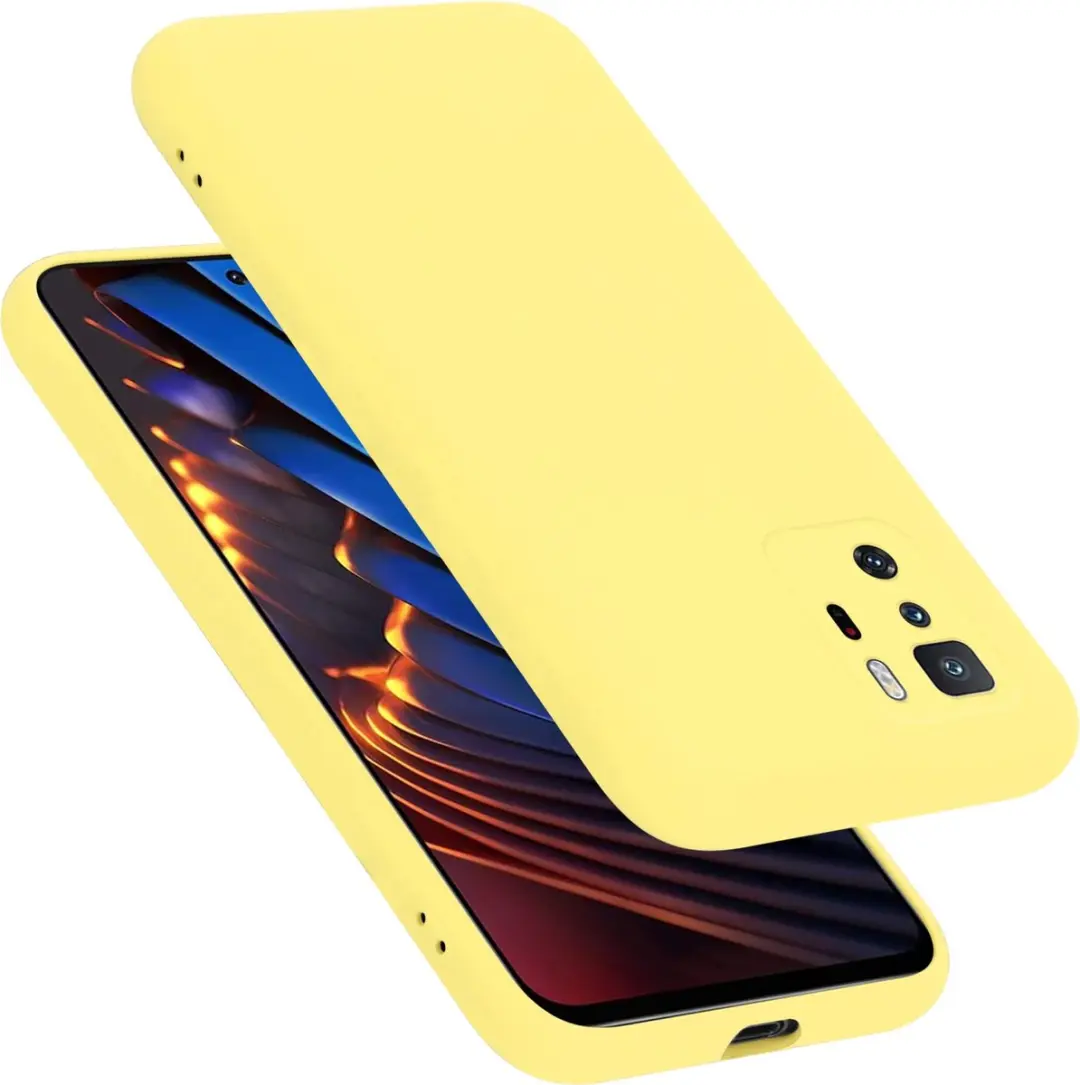 Cadorabo Hoesje geschikt voor Xiaomi POCO X3 GT in LIQUID GEEL