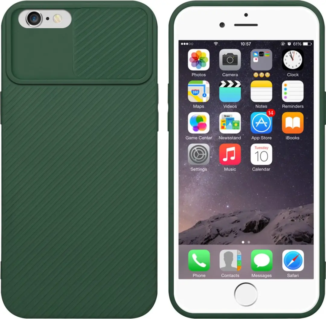 Cadorabo Hoesje geschikt voor Apple iPhone 6 PLUS / 6S PLUS in Bonbon Groen