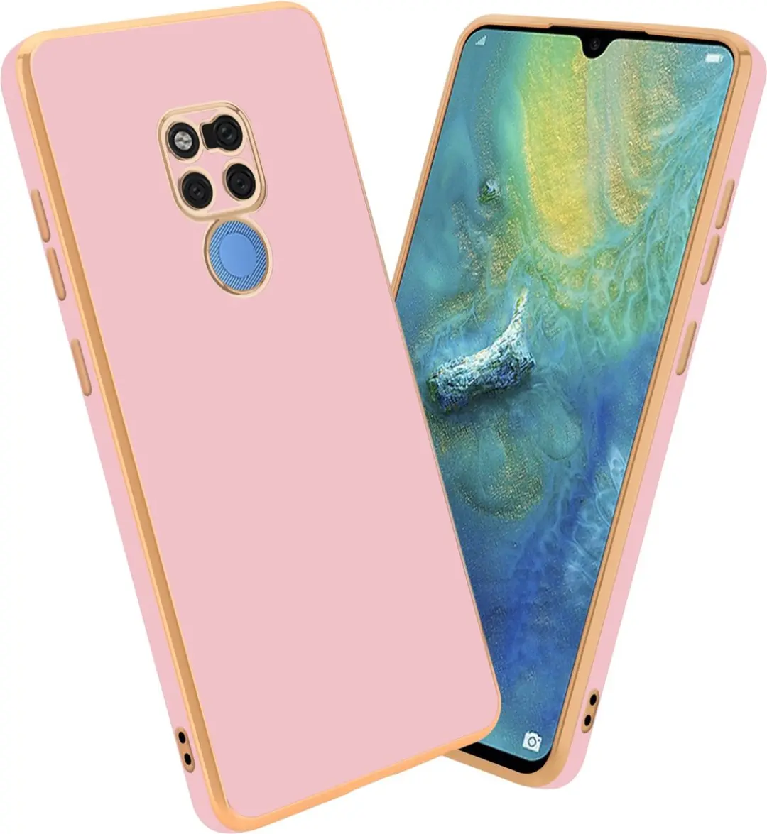 Cadorabo Hoesje geschikt voor Huawei MATE 20 in Glossy Roze