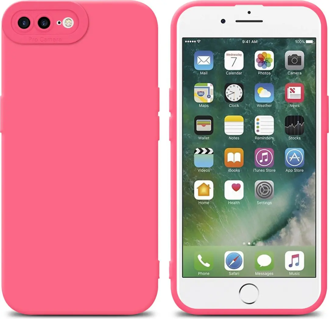 Cadorabo Hoesje geschikt voor Apple iPhone 7 PLUS / 7S PLUS / 8 PLUS in FLUID RO