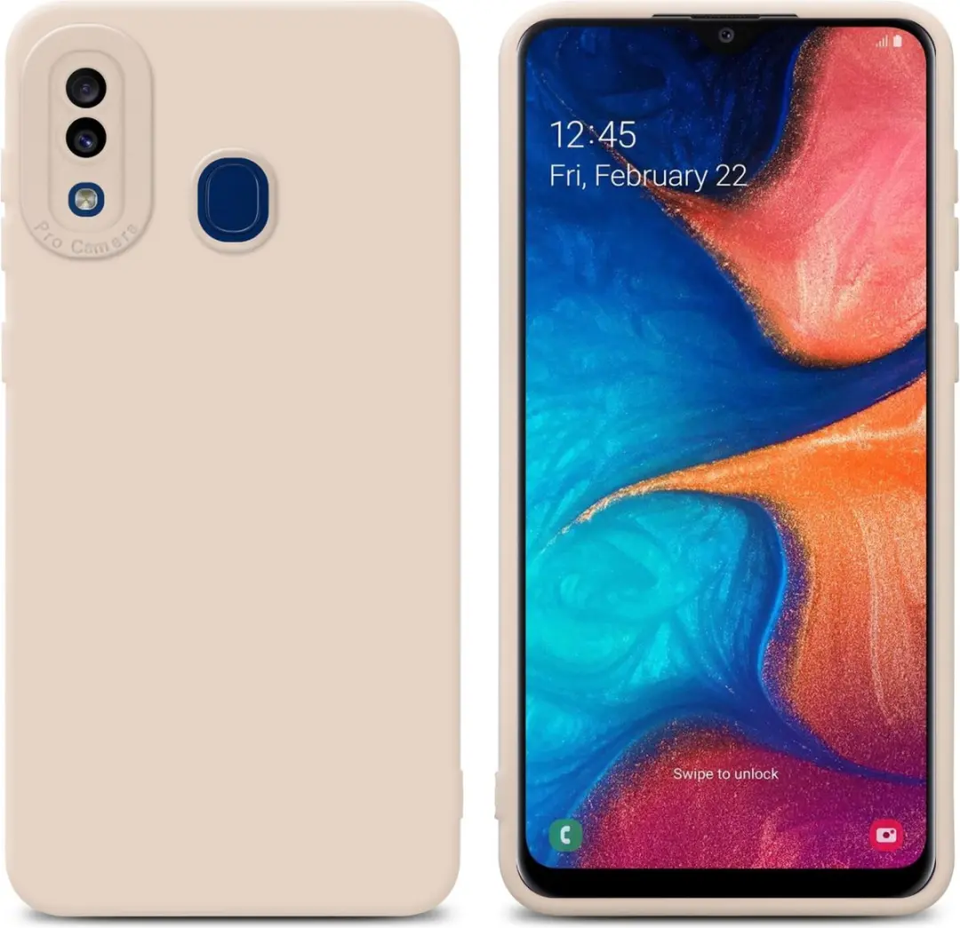 Cadorabo Hoesje geschikt voor Samsung Galaxy A20 / A30 / M10s in FLUID CREAM