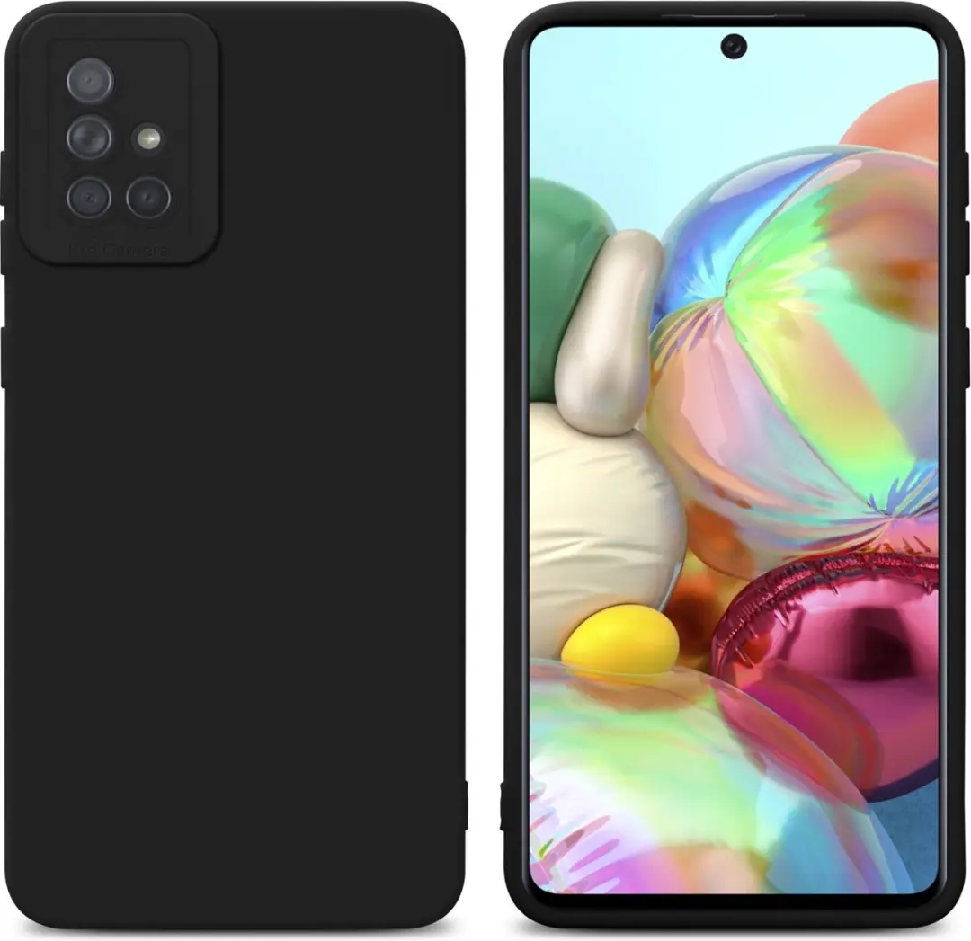 Cadorabo Hoesje geschikt voor Samsung Galaxy A71 4G in FLUID ZWART