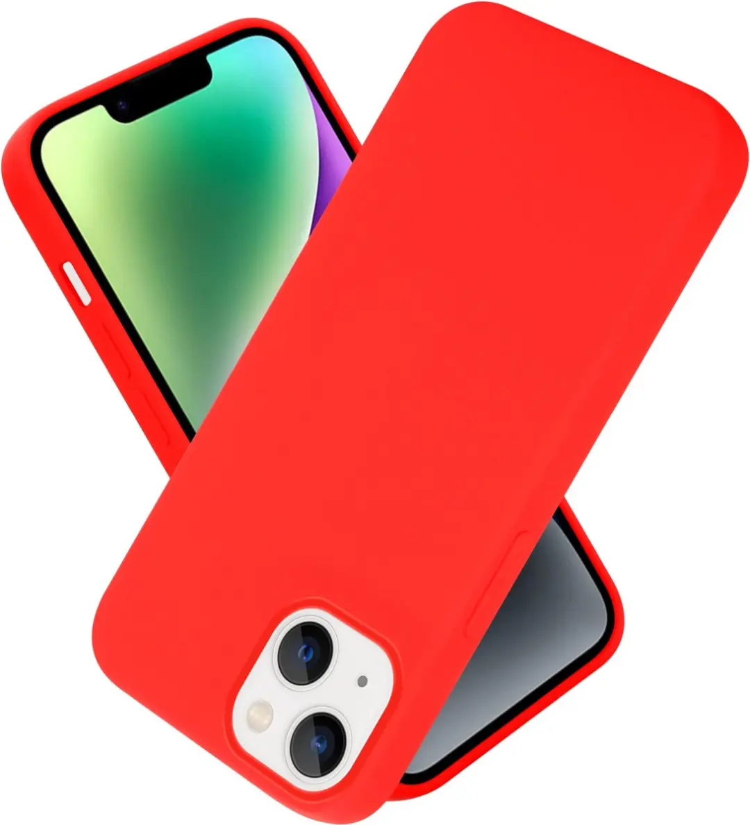 Cadorabo Hoesje geschikt voor Apple iPhone 14 in LIQUID ROOD