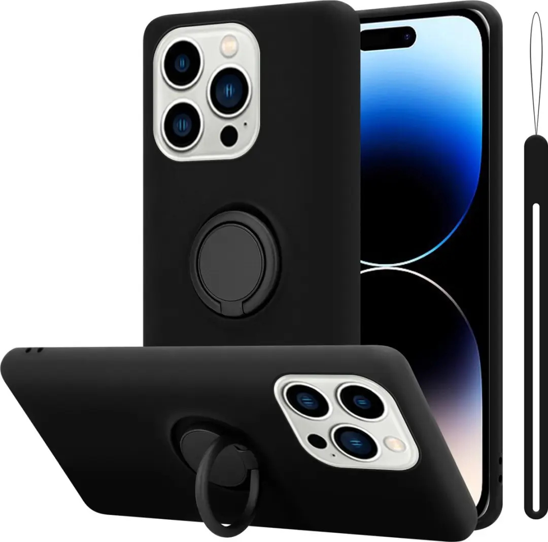 Cadorabo Hoesje geschikt voor Apple iPhone 14 PRO MAX in LIQUID ZWART
