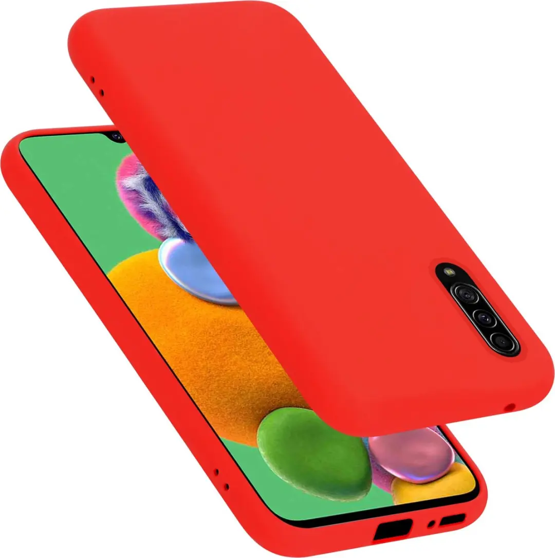 Cadorabo Hoesje geschikt voor Samsung Galaxy A90 5G in LIQUID ROOD