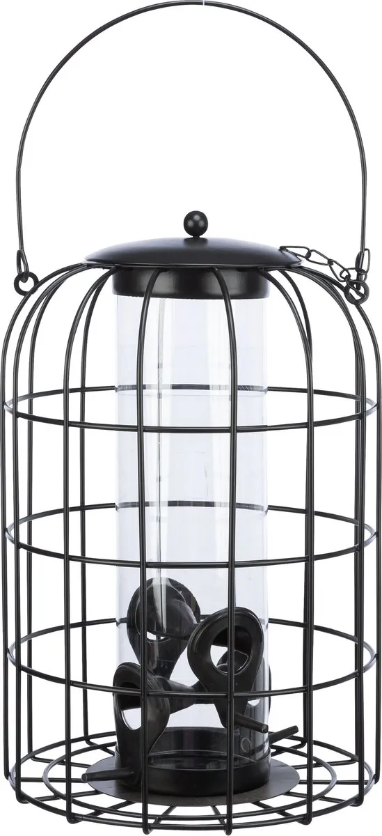 Trixie Voerdispenser met Gaasbescherming - Zwart 26x17x17cm