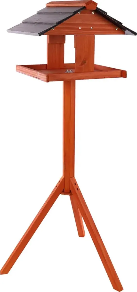 Flamingo Reykjavik Voederhuis Hout - 42x40,5x118cm - Bruin