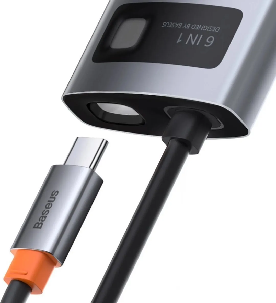 Baseus 6-in-1 USB-C Hub CAHUB-CW0G - Grijs