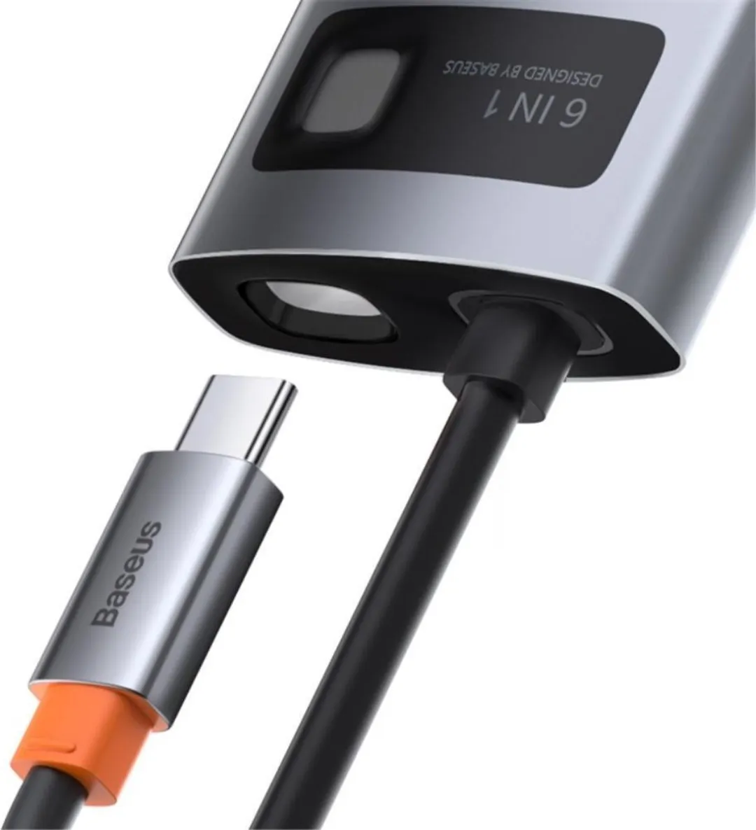Baseus 6-in-1 USB-C Hub CAHUB-CW0G - Grijs