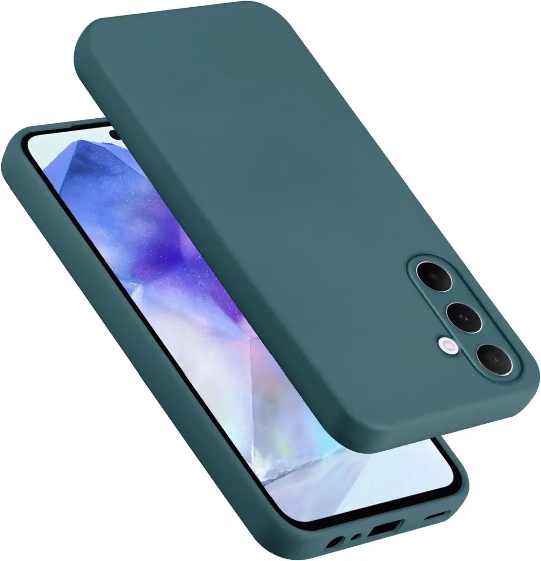 Cadorabo Hoesje geschikt voor Samsung Galaxy A55 in LIQUID GROEN