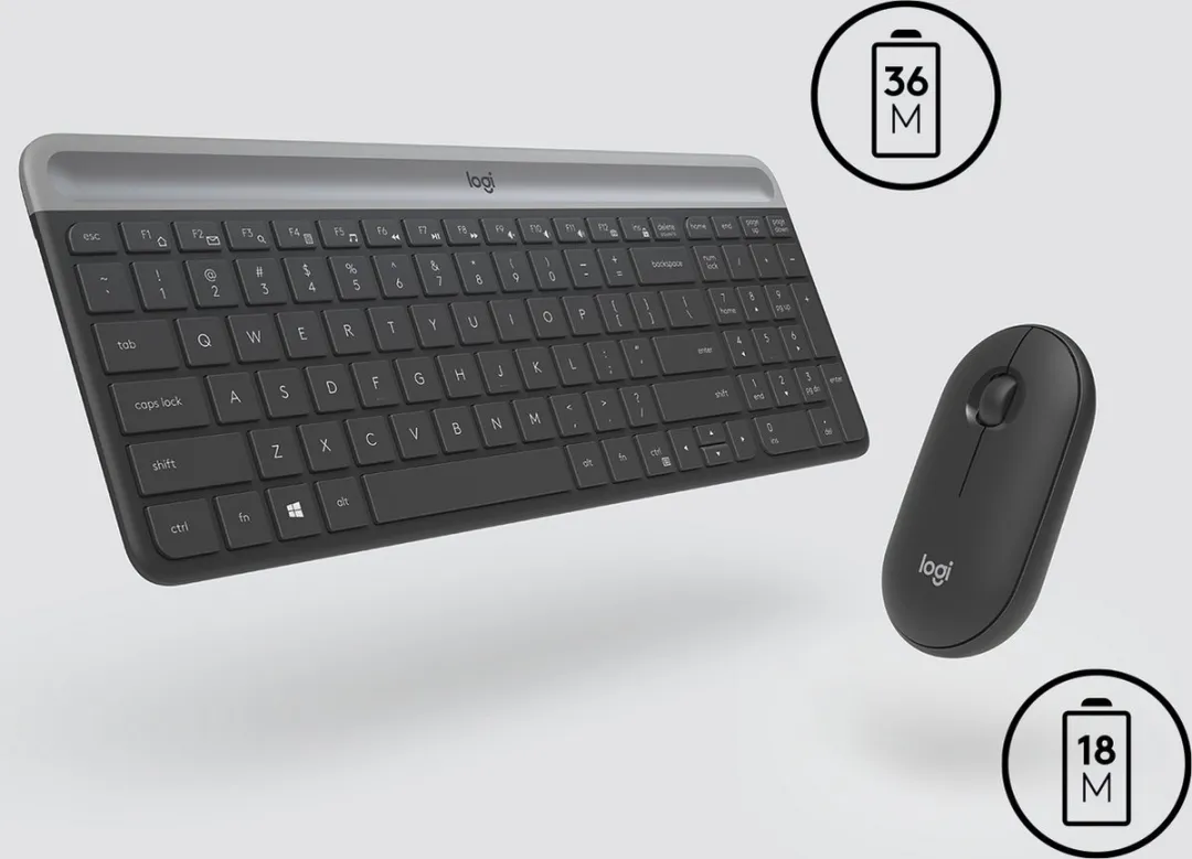 Logitech MK470 Draadloos Toetsenbord & Muis Set - Zwitsers Grafiet - afbeelding 5 van 6