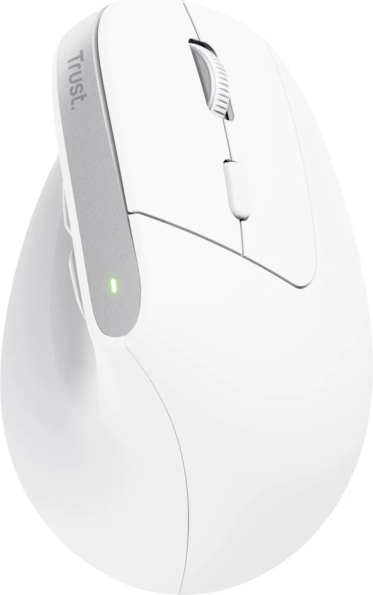 Trust Bayo+ 25399 Draadloze Ergonomische Muis - Verticaal - Wit