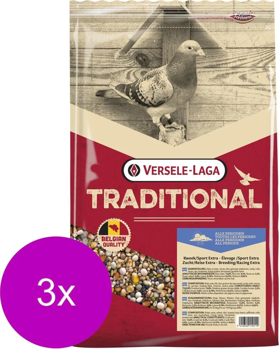 Versele-Laga Traditional Kweek/Sport Extra Duivenvoer 15kg