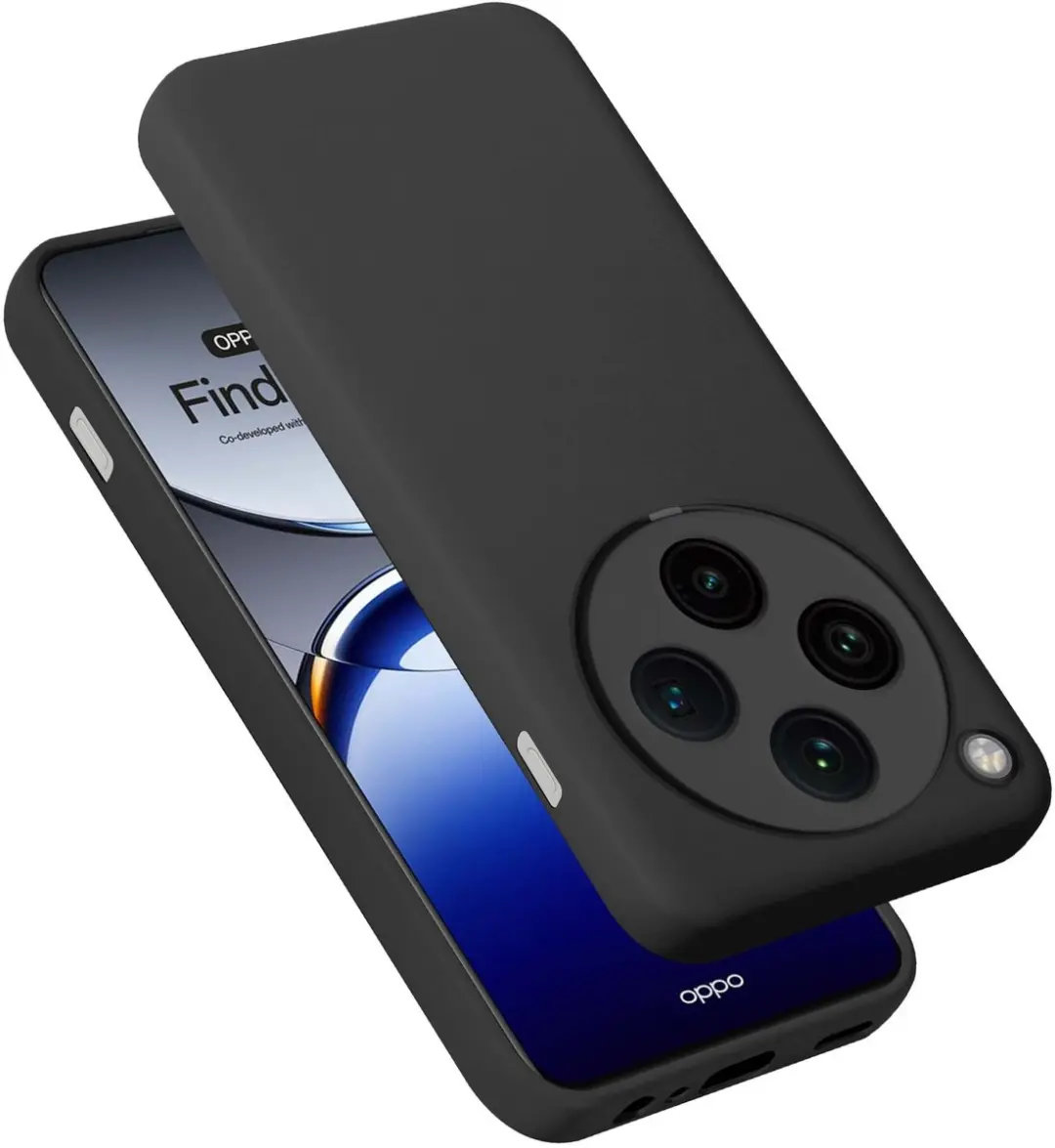Cadorabo Hoesje geschikt voor Oppo Find X8 Pro in LIQUID ZWART