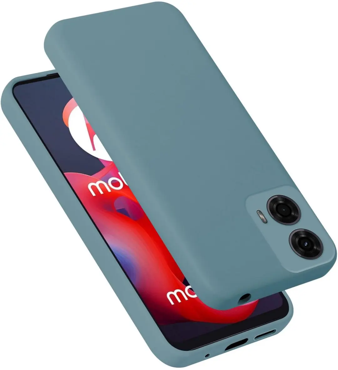 Cadorabo Hoesje geschikt voor Motorola Moto G24 Case in Liquid Groen Beschermhoe
