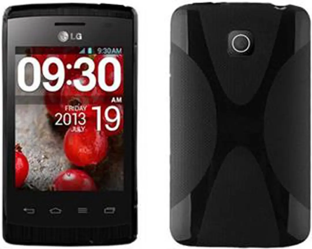 Cadorabo Hoesje geschikt voor LG L1 II in ZWARTE OXIDE