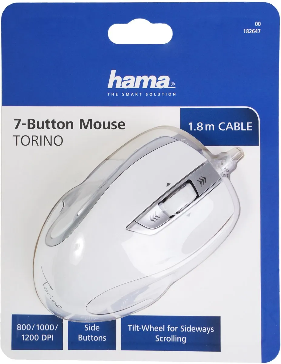 Hama Torino Optische Muis 182647 - Wit