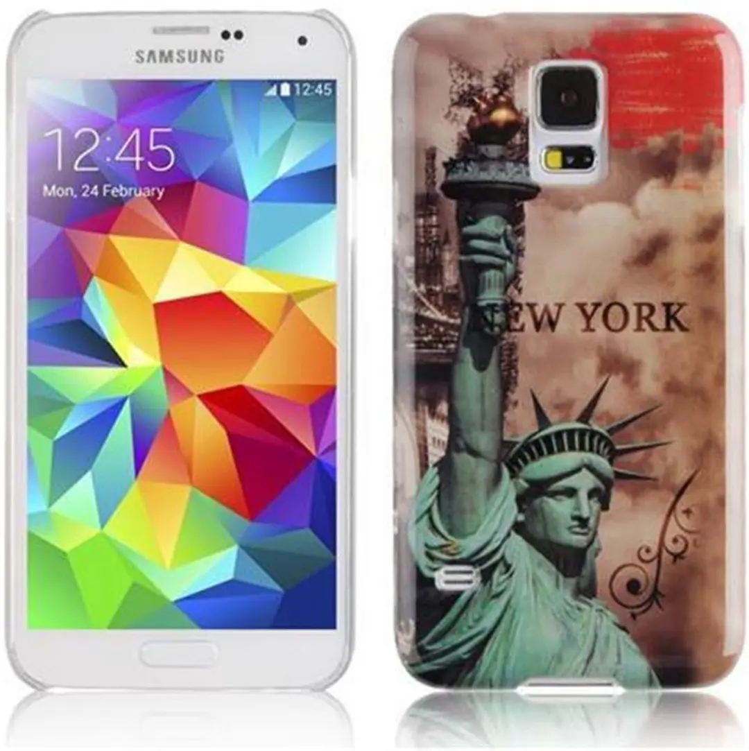 Cadorabo Hoesje geschikt voor Samsung Galaxy S5 / S5 NEO met NEW YORK