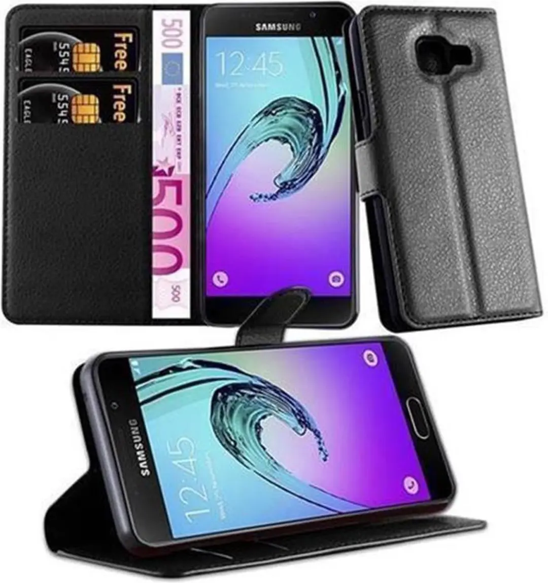Cadorabo Hoesje geschikt voor Samsung Galaxy A3 2016 in PHANTOM ZWART