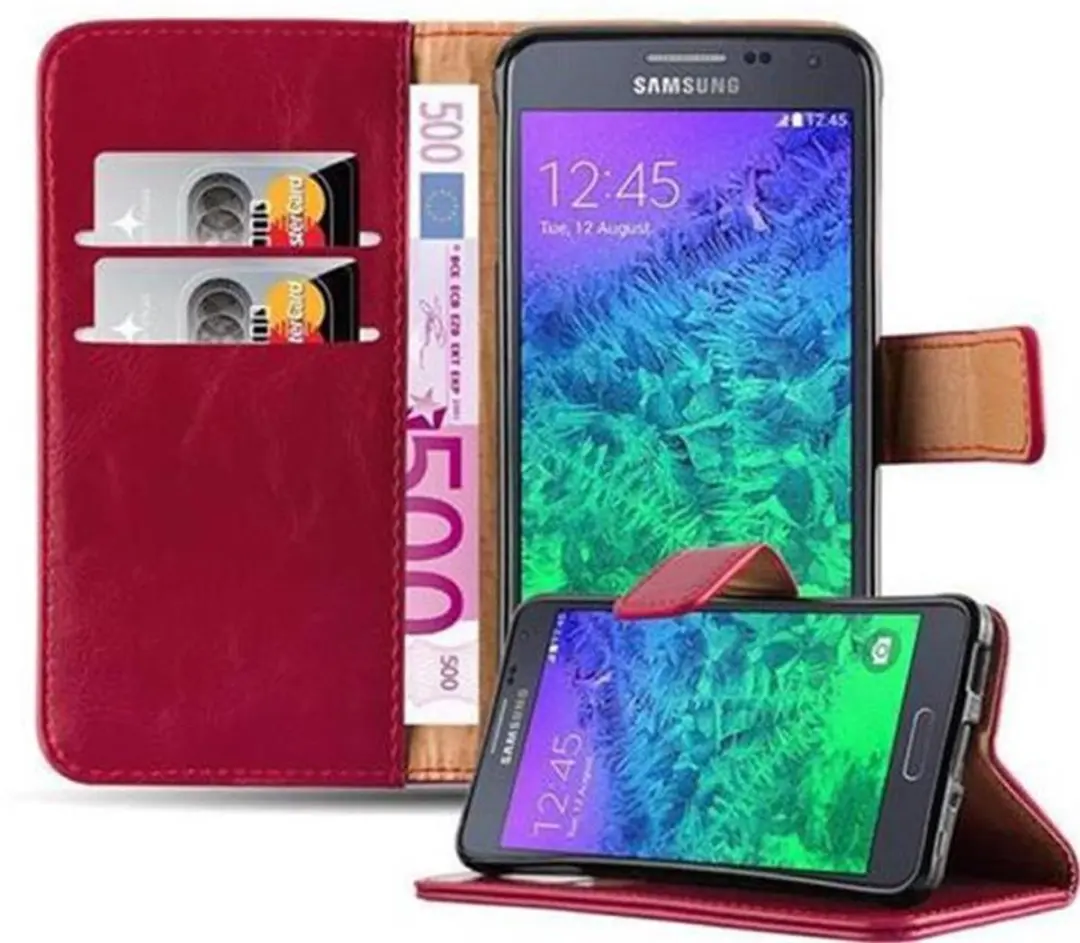 Cadorabo Hoesje geschikt voor Samsung Galaxy ALPHA in WIJN ROOD