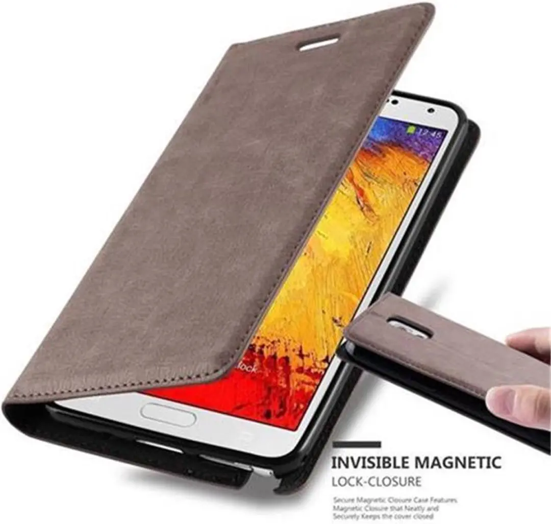 Cadorabo Hoesje geschikt voor Samsung Galaxy NOTE 3 in KOFFIE BRUIN