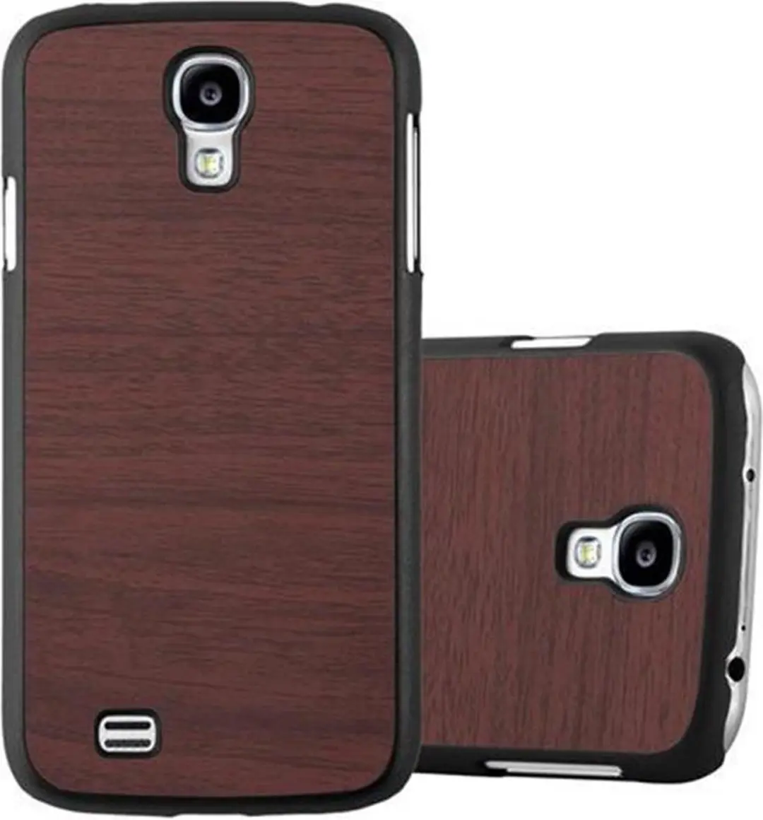 Cadorabo Hoesje geschikt voor Samsung Galaxy S4 in WOODY KOFFIE