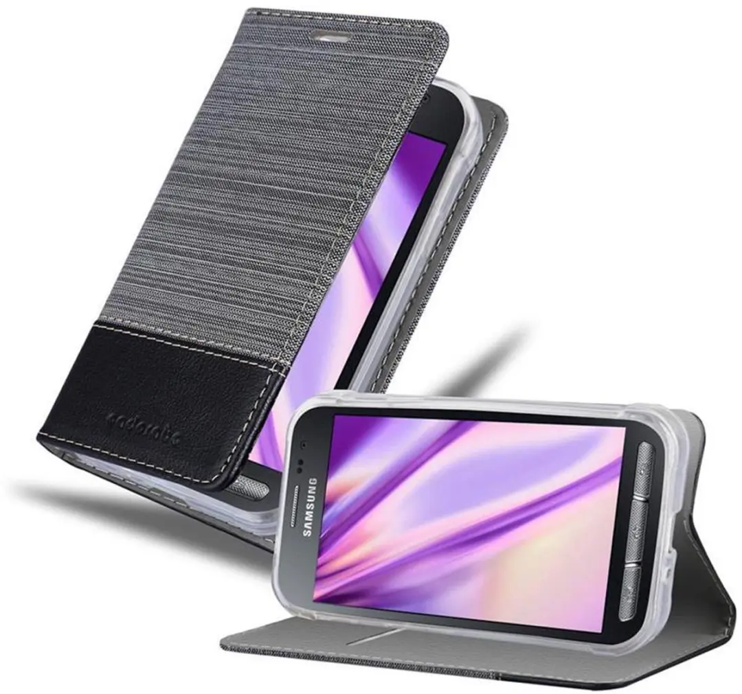 Cadorabo Hoesje geschikt voor Samsung Galaxy XCover 3 in GRIJS ZWART