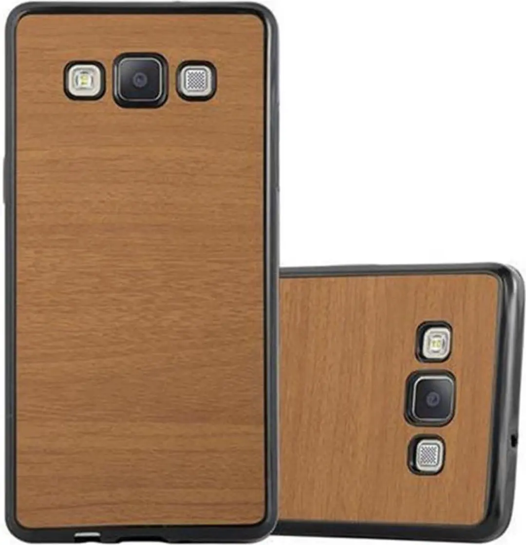 Cadorabo Hoesje geschikt voor Samsung Galaxy A5 2015 in WOODEN BRUIN