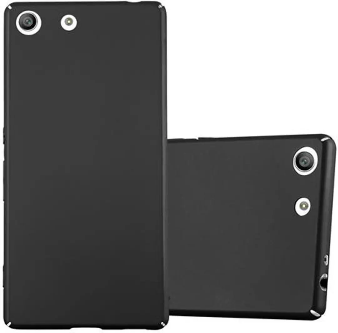 Cadorabo Hoesje geschikt voor Sony Xperia M5 in METAAL ZWART