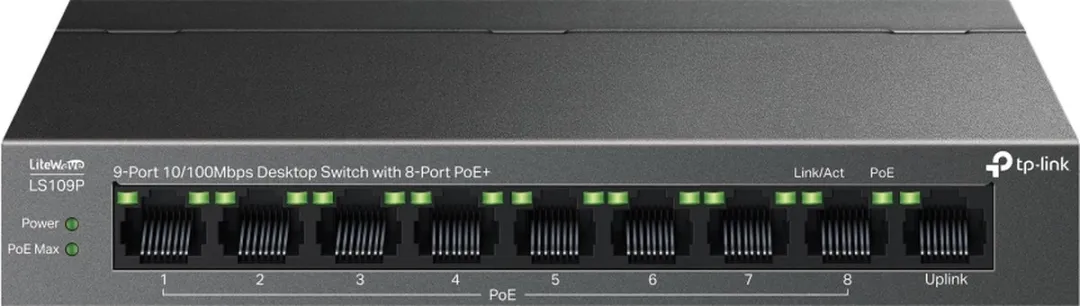 TP-Link LiteWave LS109P Unmanaged PoE Switch