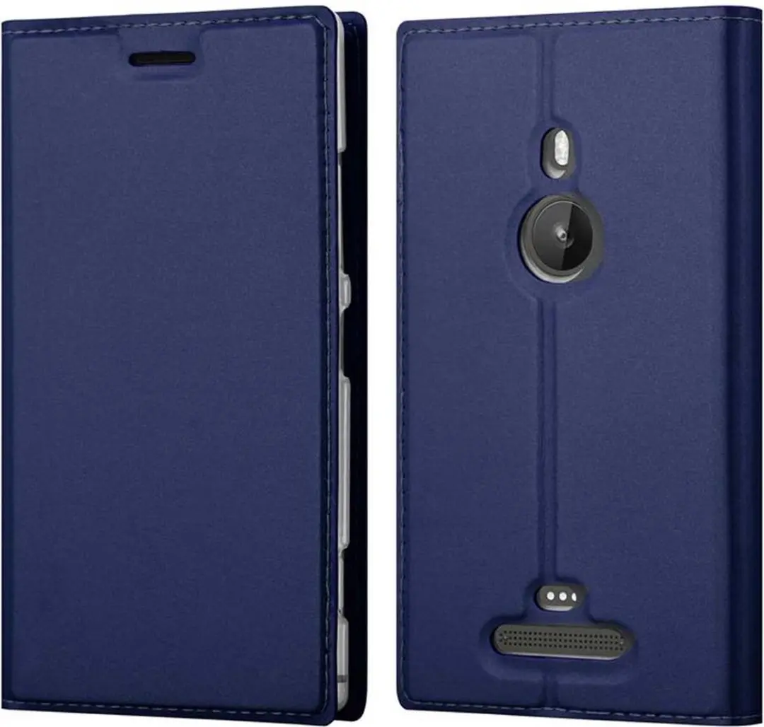 Cadorabo Hoesje geschikt voor Nokia Lumia 925 in CLASSY DONKER BLAUW
