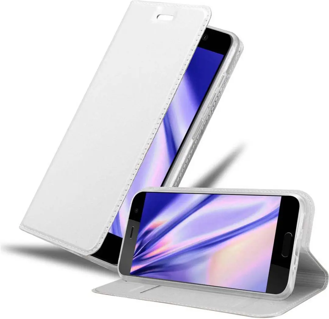 Cadorabo Hoesje geschikt voor HTC U PLAY in CLASSY ZILVER