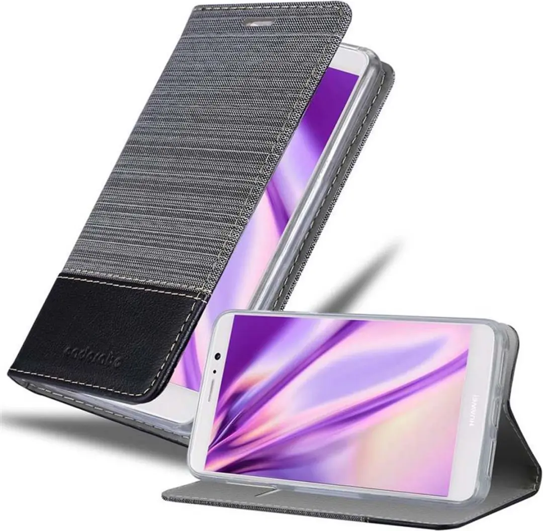 Cadorabo Hoesje geschikt voor Huawei MATE 9 in GRIJS ZWART