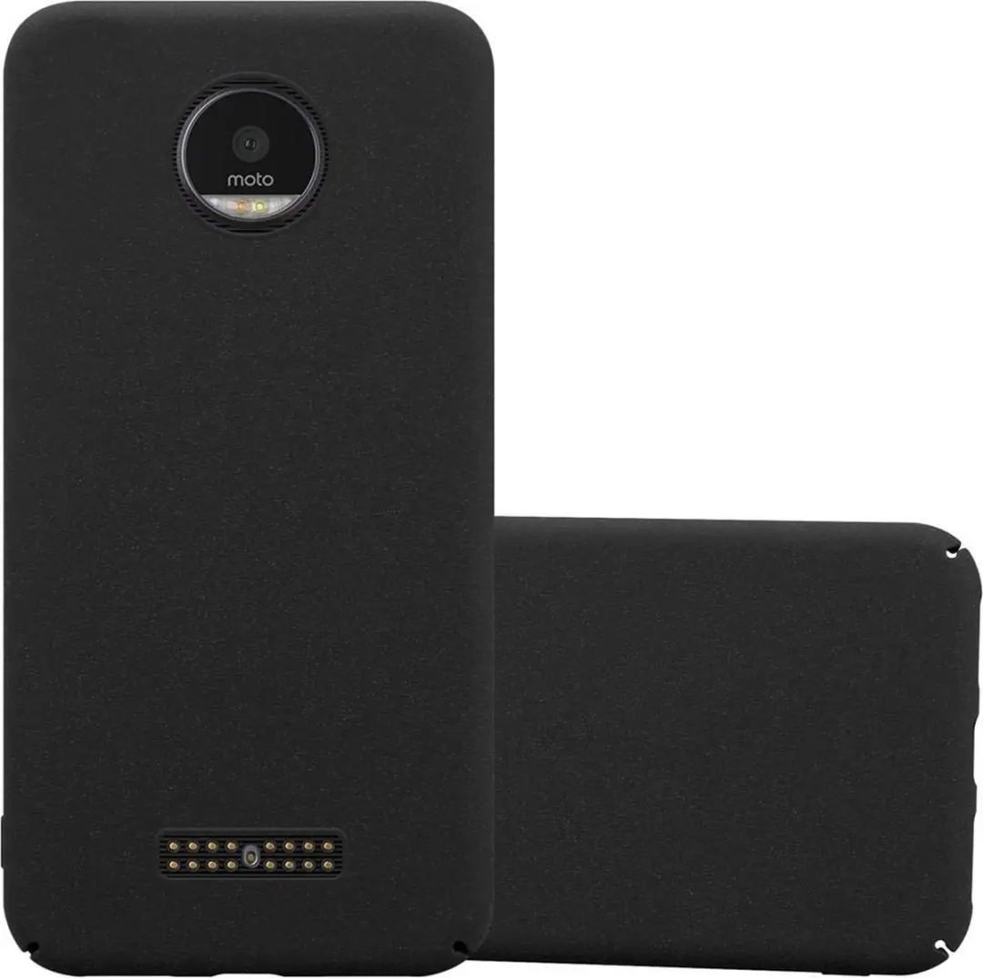 Cadorabo Hoesje geschikt voor Motorola MOTO Z in FROSTY ZWART