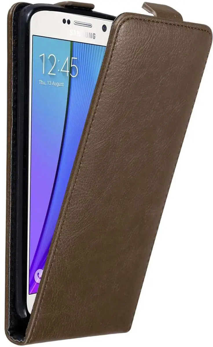 Cadorabo Hoesje geschikt voor Samsung Galaxy NOTE 5 in KOFFIE BRUIN