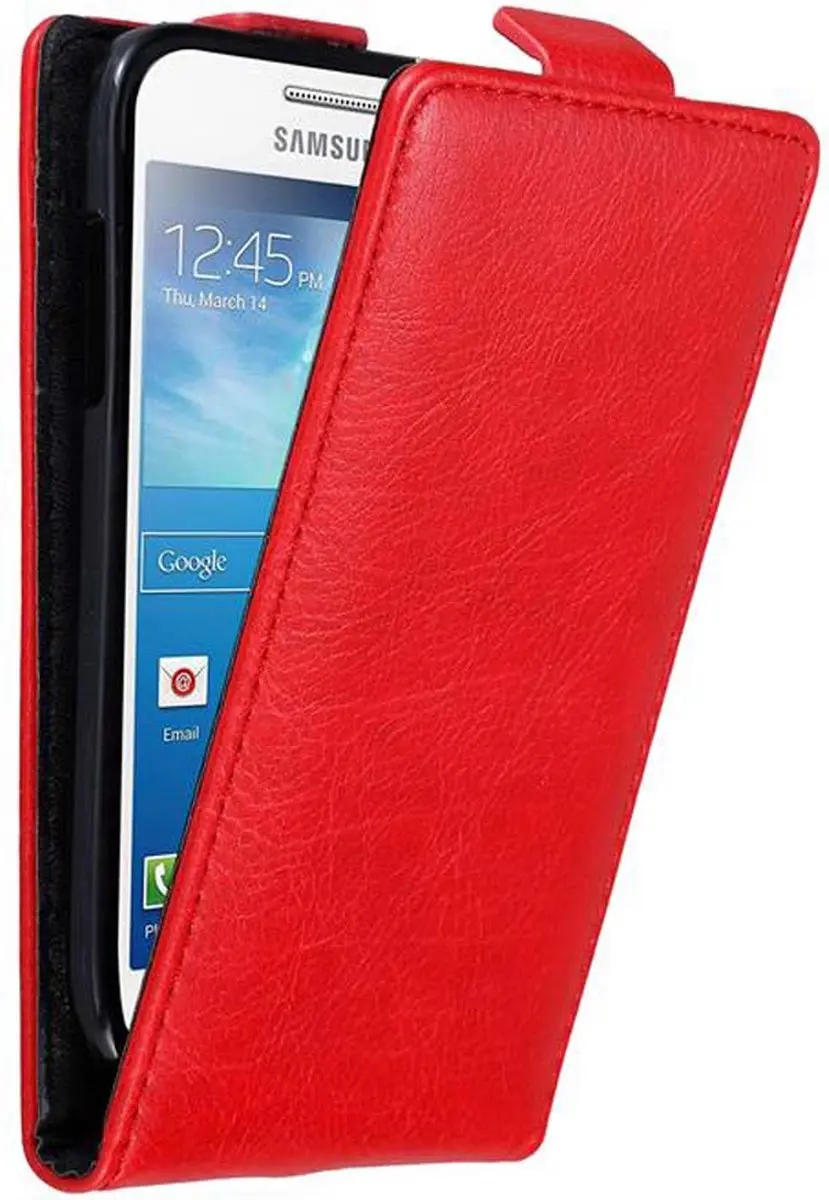 Cadorabo Hoesje geschikt voor Samsung Galaxy S4 MINI in APPEL ROOD