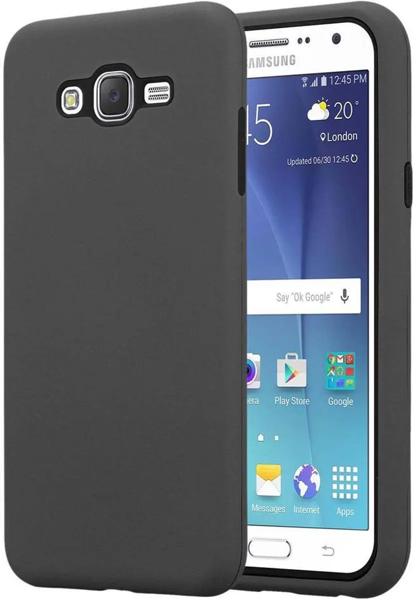 Cadorabo Hoesje geschikt voor Samsung Galaxy J7 2015 in KWART GRIJS