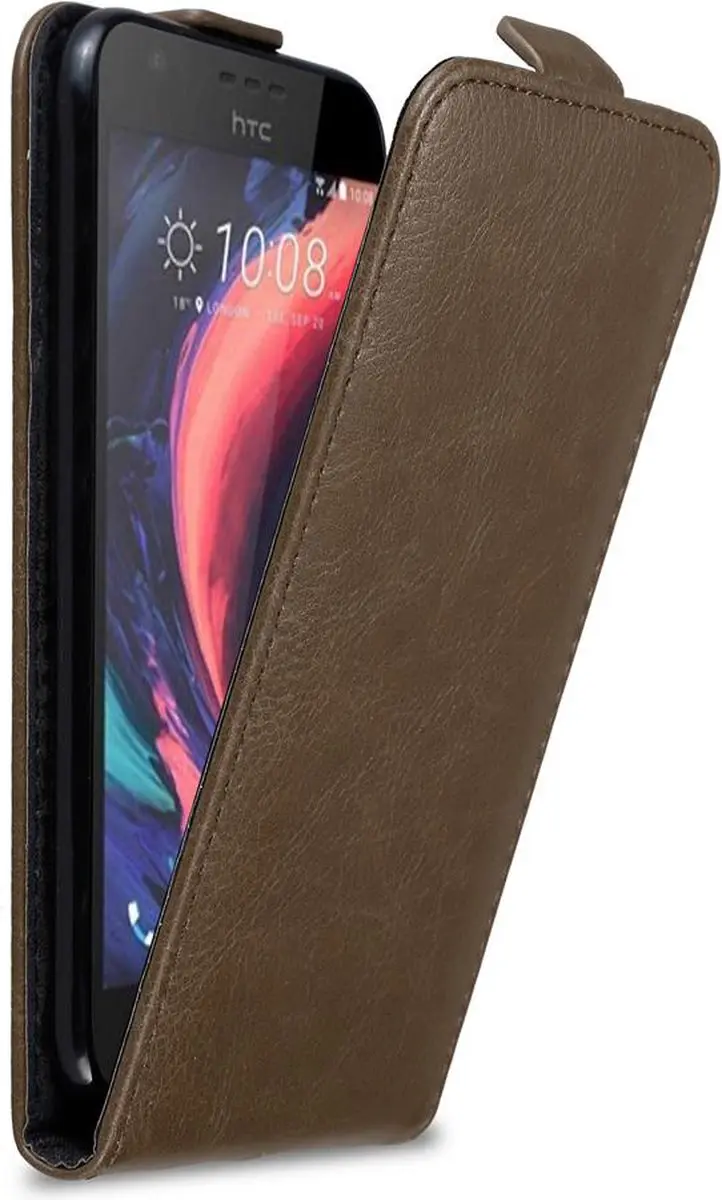Cadorabo Hoesje geschikt voor HTC Desire 10 LIFESTYLE / Desire 825 in KOFFIE BRUIN - Beschermhoes in flip design Case Cover met magnetische sluiting