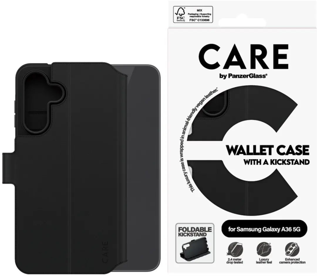 PanzerGlass CARE Feature Hoesje Galaxy A36 - Zwart - afbeelding 4 van 6