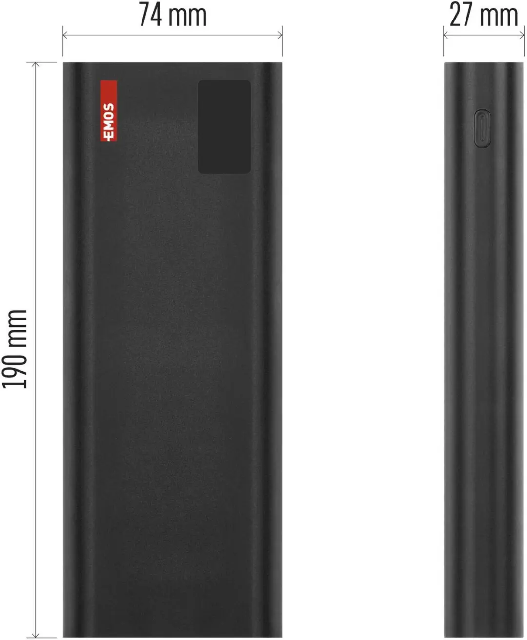 Emos NTBF30 Powerbank 27000mAh - 100W PD - Zwart - afbeelding 3 van 6