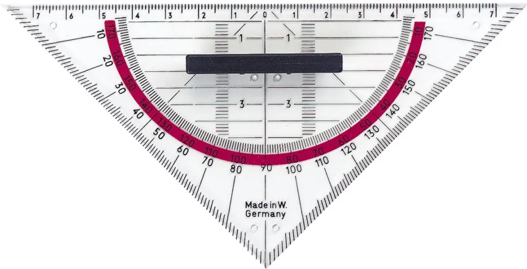 Herlitz Geometriedreieck klein met grip kunsstof