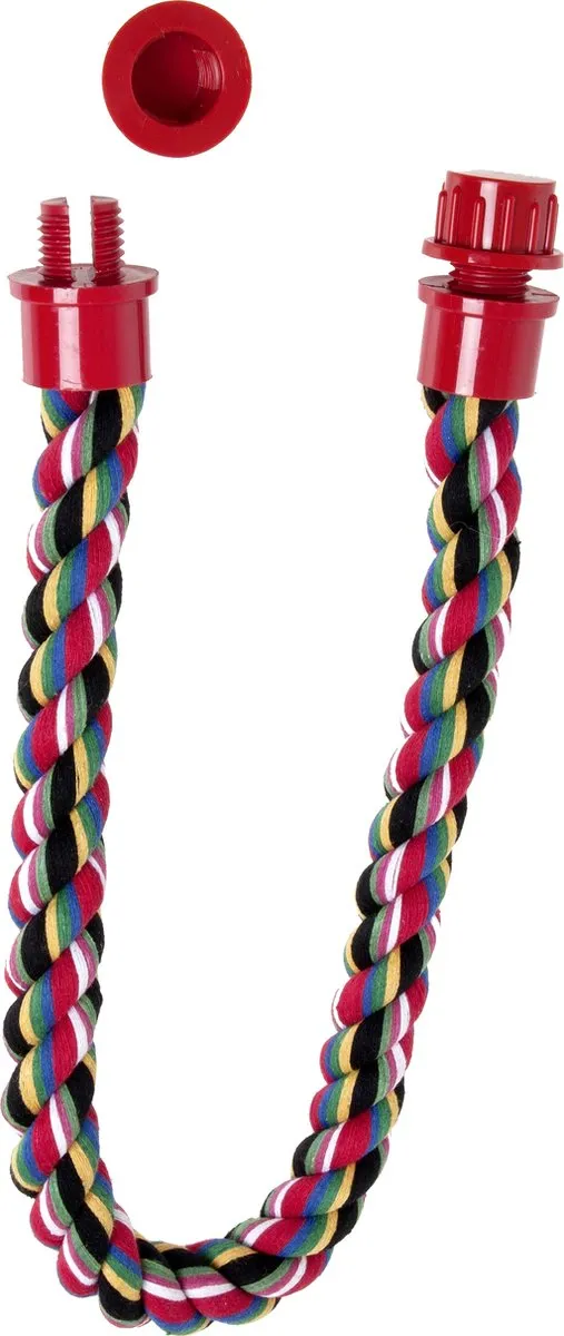 Flamingo Vogel Zitstok Katoen Twist Multicolor 66cm