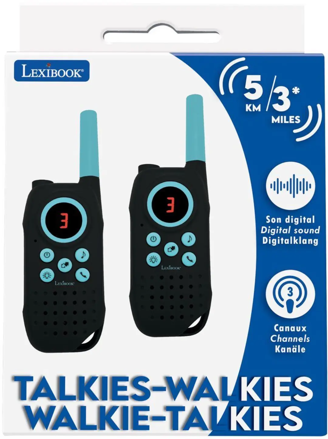 Lexibook TW42 01 06 Walkie-Talkie - 3 Kanalen - Zwart - afbeelding 6 van 6