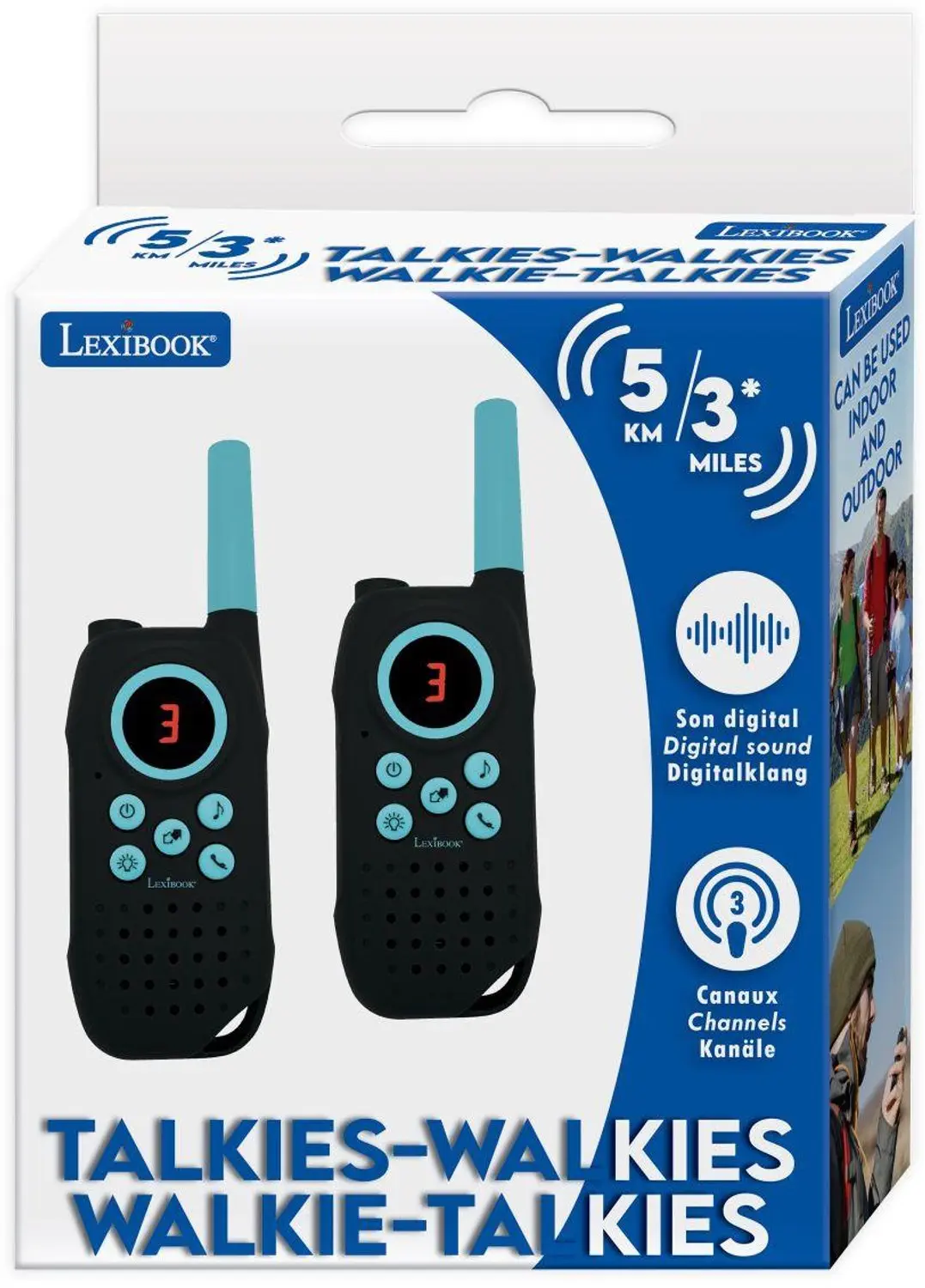 Lexibook TW42 01 06 Walkie-Talkie - 3 Kanalen - Zwart - afbeelding 4 van 6