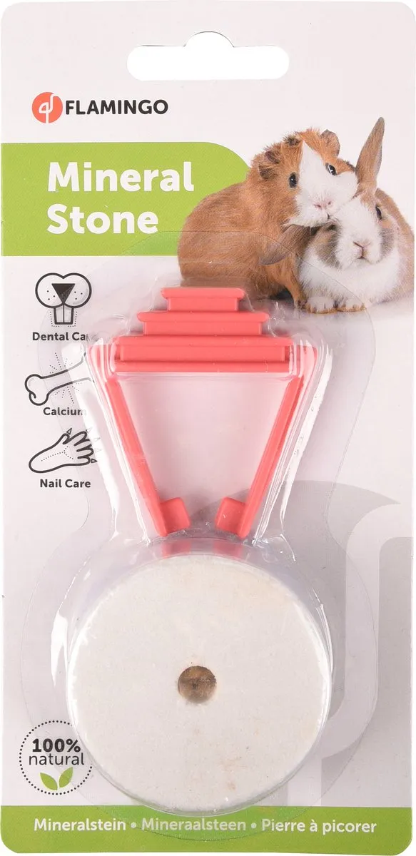Flamingo Knaagdierensnack Mineraal Liksteen - Wit