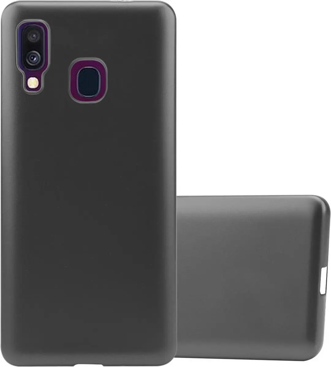 Cadorabo Hoesje geschikt voor Samsung Galaxy A40 in METALLIC GRIJS