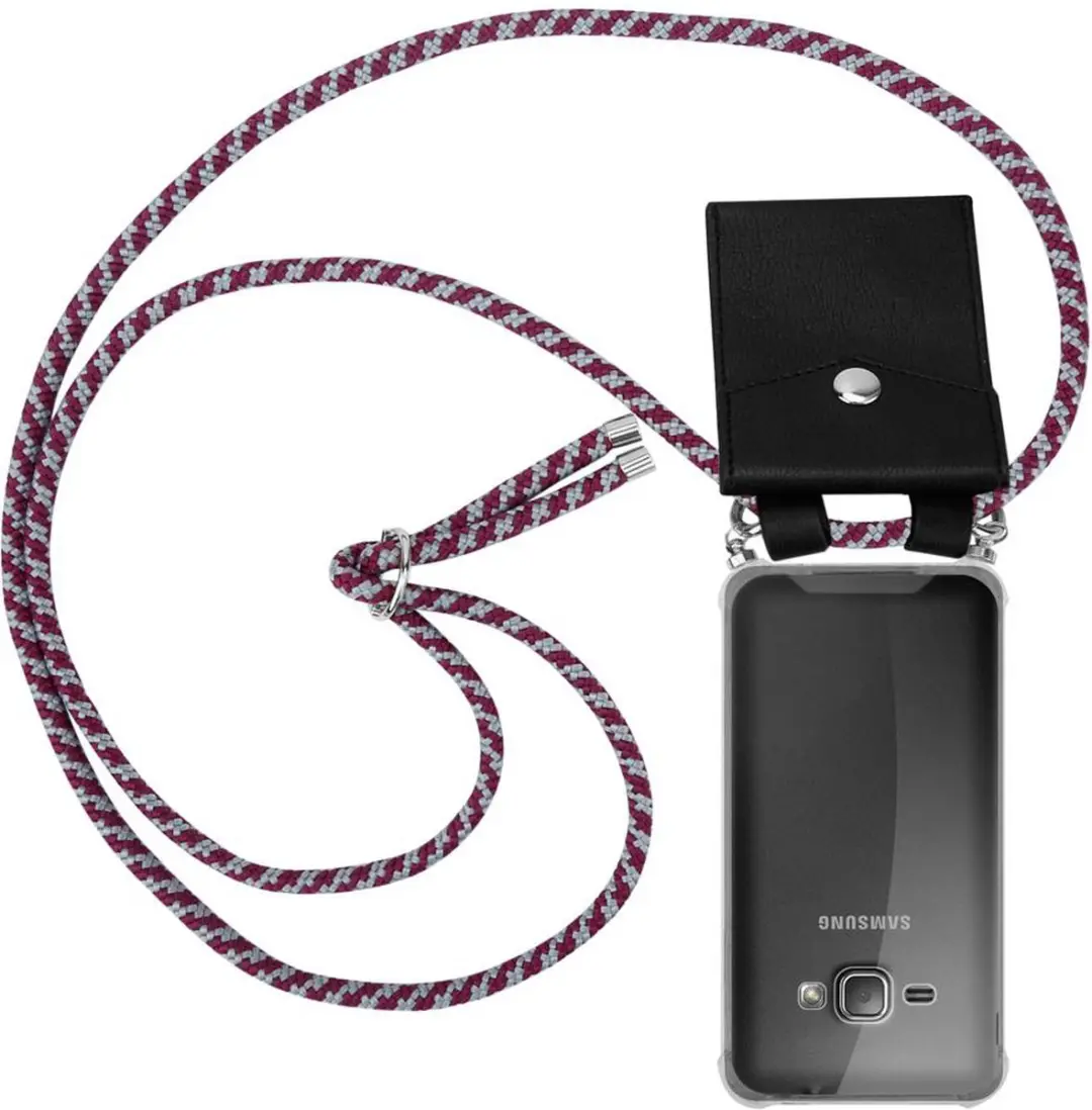 Cadorabo Hoesje geschikt voor Samsung Galaxy J1 2016 in ROOD WIT