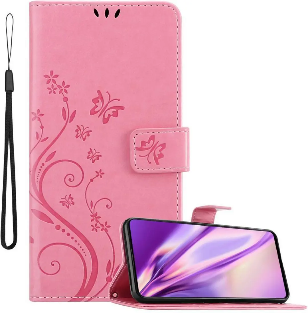 Cadorabo Hoesje geschikt voor Samsung Galaxy A71 4G in BLOEMEN ROZE