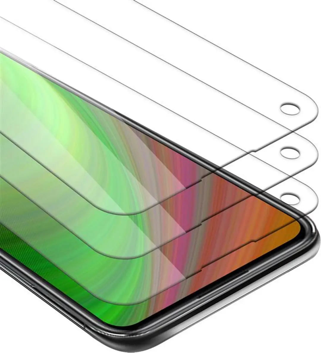 Cadorabo 3x Screenprotector geschikt voor Huawei NOVA 6 SE / P40 LITE / NOVA 7i